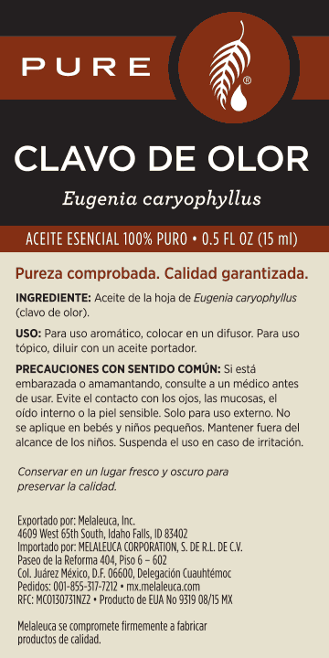 Aceite esencial de clavo de olor PURE
