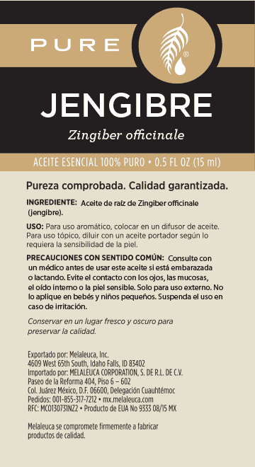 Aceite esencial de jengibre PURE