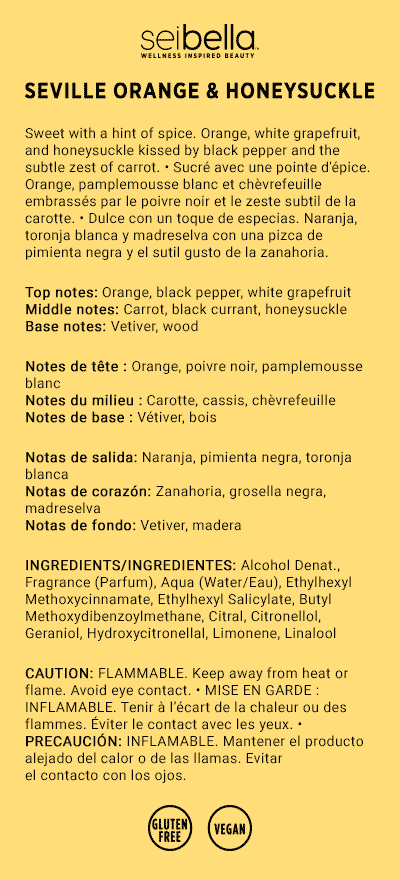 Sei Bella Seville Orange & Honeysuckle 