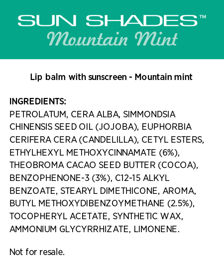 Sun Shades® Lip Balm - Mint