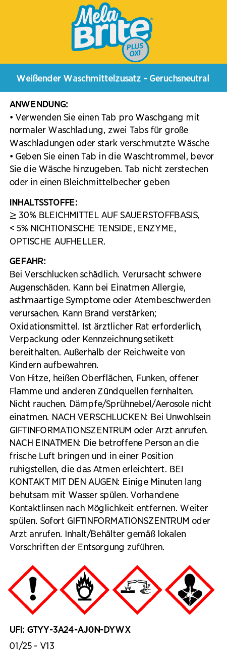 MelaBrite™ Plus Oxi Weißender Waschmittelzusatz - Spar-Pack