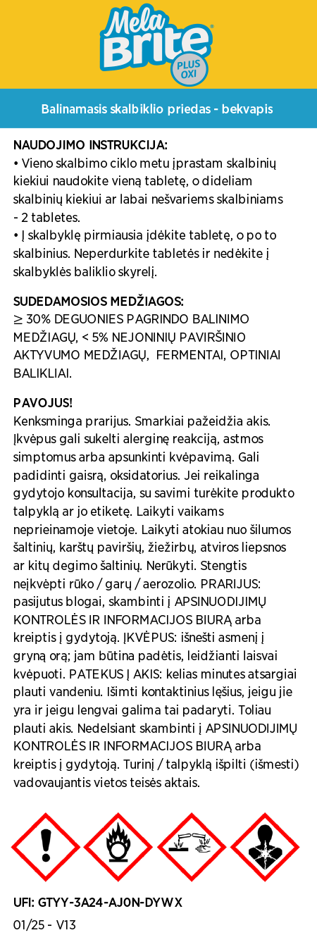 MelaBrite™ Plus Oxi balinantis skalbiklio priedas - ekonomiškas rinkinys