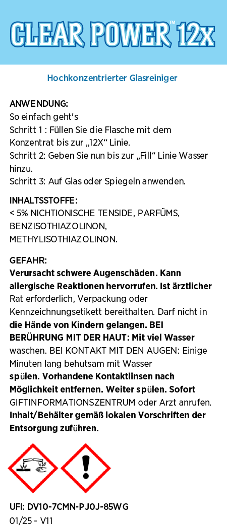 Clear Power™ Glasreiniger