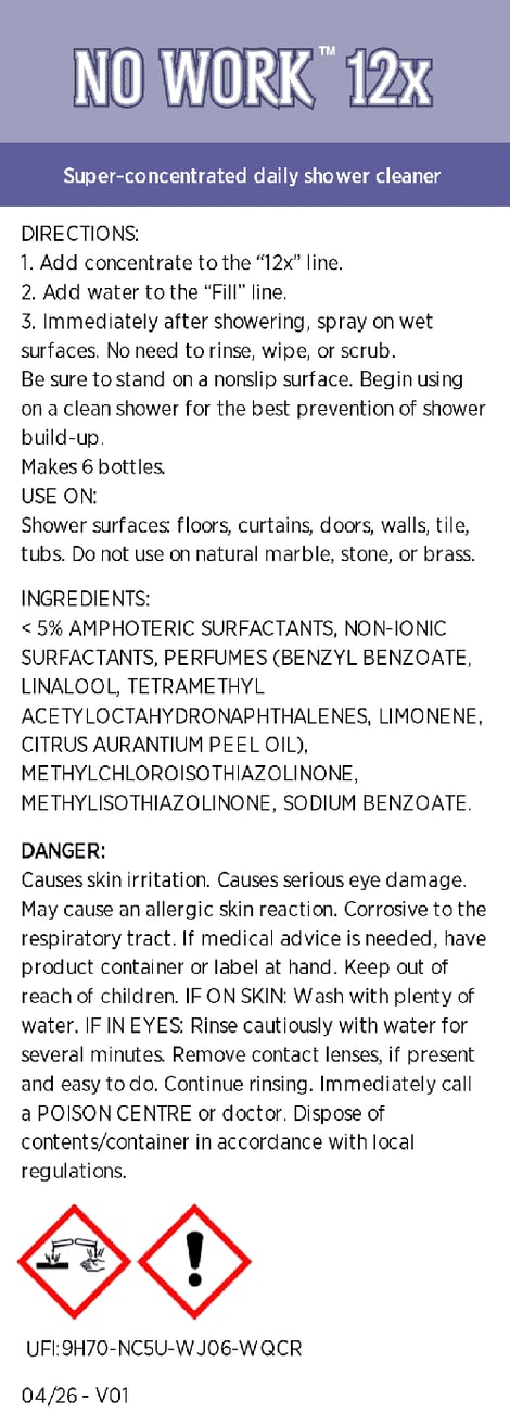 No Work™ Daily Shower Cleaner