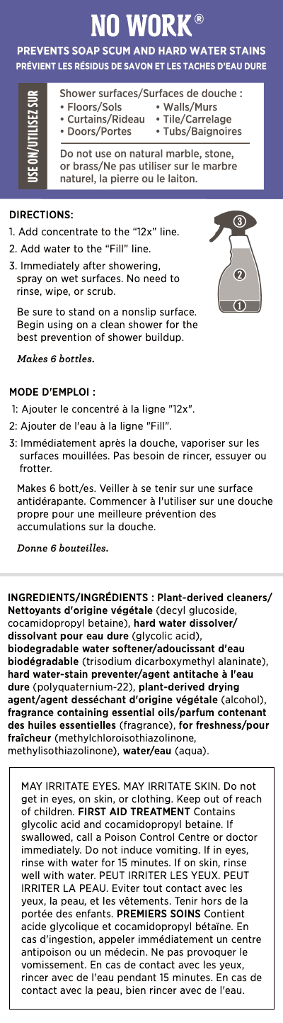 No Work™ 12x Daily Shower Cleaner