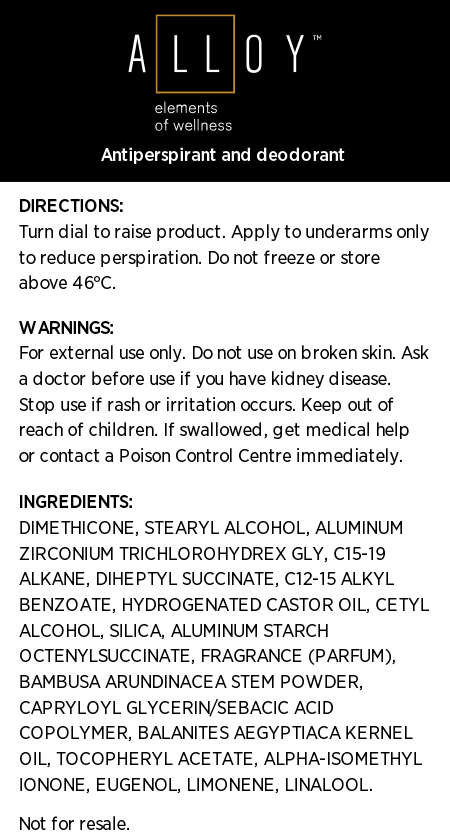 Alloy™ Antiperspirant & Deodorant