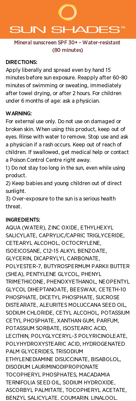 Sun Shades® Mineral Plus SPF 30+ Sunscreen