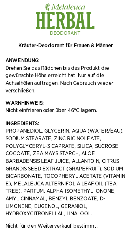 Melaleuca Kräuter-Deodorant