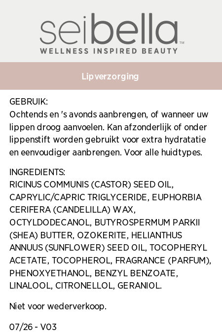 Sei Bella® Lipverzorging