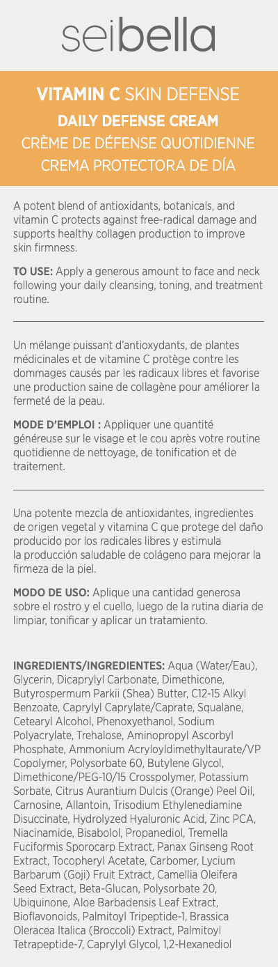 Crema protectora de día Vitamin C de Sei Bella®