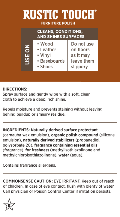 Rustic Touch® Furniture Polish (sprayer not included)