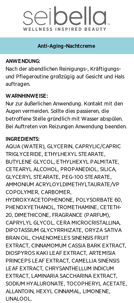 Sei Bella® Deep Marine Anti-Aging-Nachtcreme