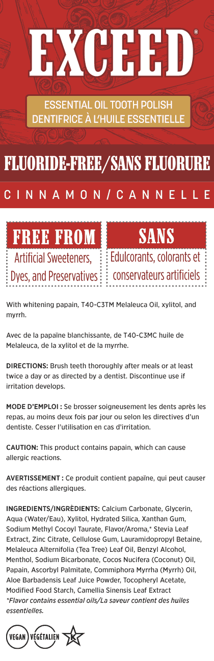 Exceed® Essential Oil Tooth Polish Fluoride-Free: Cinnamon