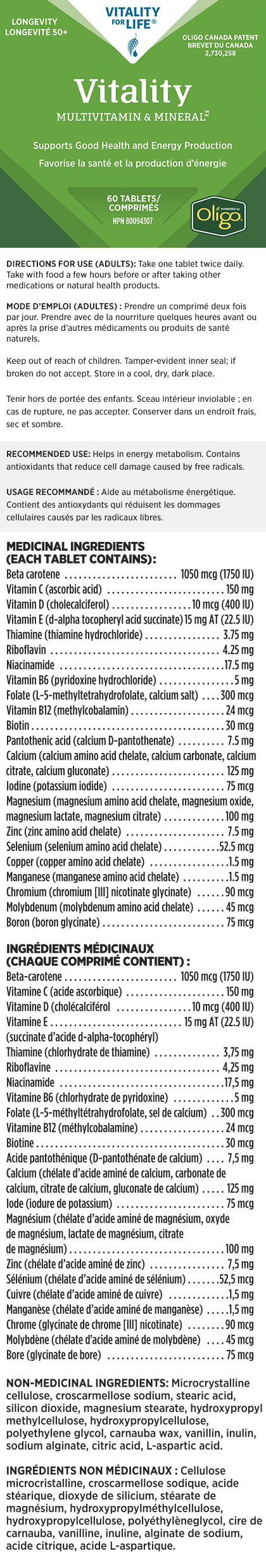 Vitality Multivitamin & Mineral™ 50+