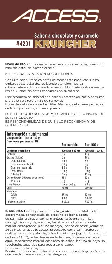 Barras Access®: Chocolate y caramelo