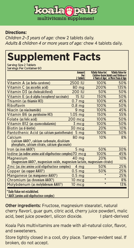 Koala Pals™ Multivitamin & Mineral Chewable