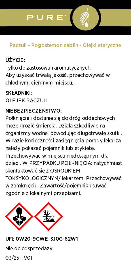 PURE™ Paczula - Olejek eteryczny