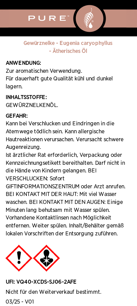 PURE™ Gewürznelke - Ätherisches Öl