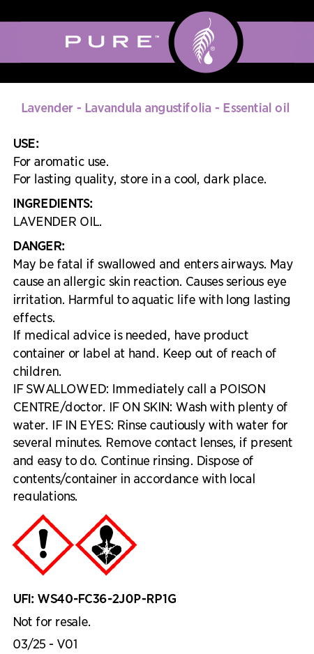 PURE™ Lavender Essential Oil