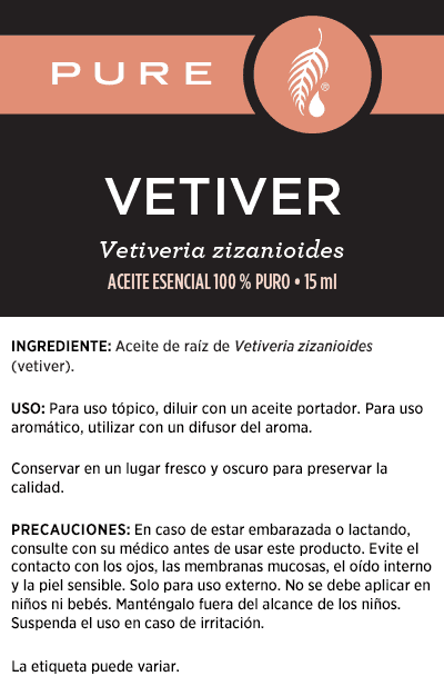 Aceite esencial de vetiver Pure