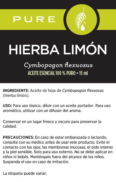 Aceite esencial de hierba limón Pure