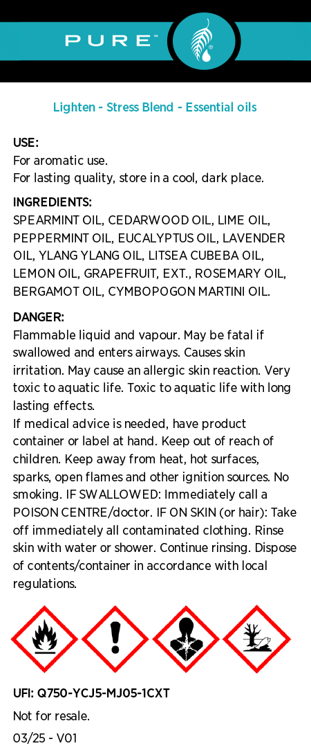 PURE™ Lighten Stress Essential Oil Blend