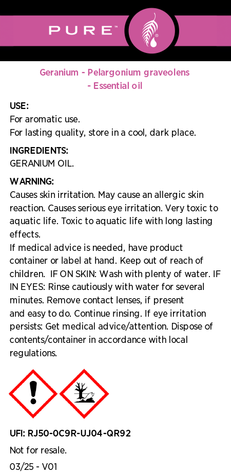 PURE™ Geranium Essential Oil
