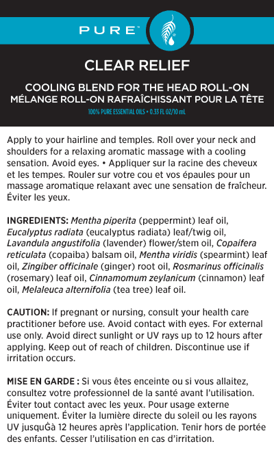 Pure™ Clear Relief Cooling Blend for the Head Roll-On