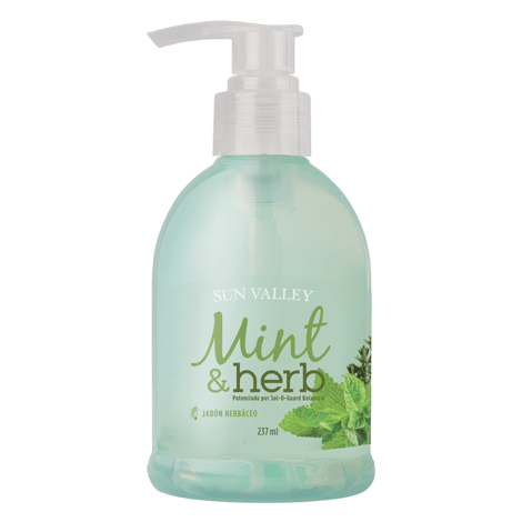 Jabón líquido para las manos Sun Valley®: Menta y hierbas aromáticas (Dispensador se vende por separado)