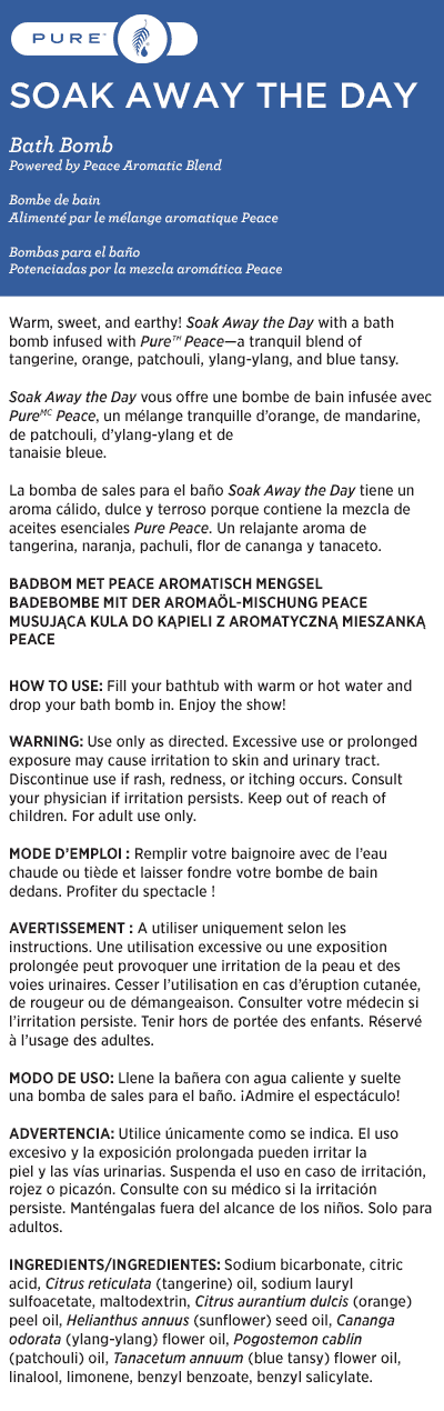 Soak Away the Day Bath Bomb—Powered by Peace Tranquility Blend