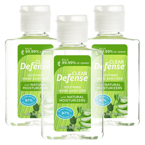 Clear Defense Hand Sanitizer 2.4 fl. oz. 3-Pack