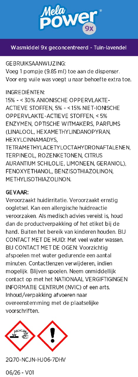 MelaPower® 9x Wasmiddel - Tuin-lavendel