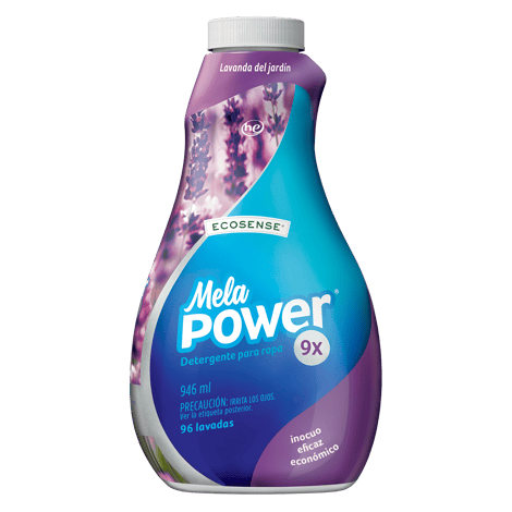 Detergente para la ropa MelaPower® 9x HE (96 lavadas): Lavanda del jardín