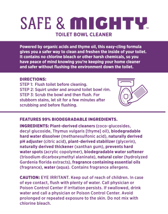 Safe & Mighty™ Toilet Bowl Cleaner