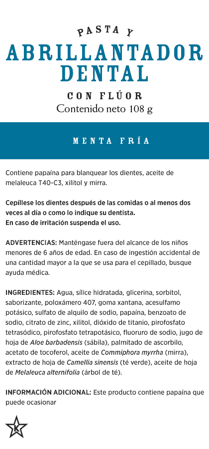 Pasta dental Classic menta fría con flúor