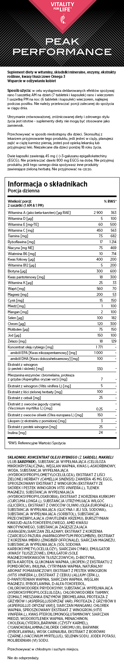 Peak Performance Pack - Kobiety