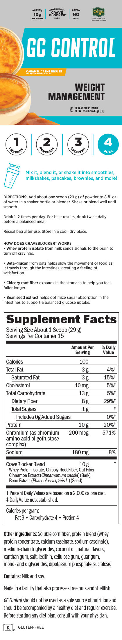 GC Control™ Weight Management Shake: Caramel Crème Brûlée