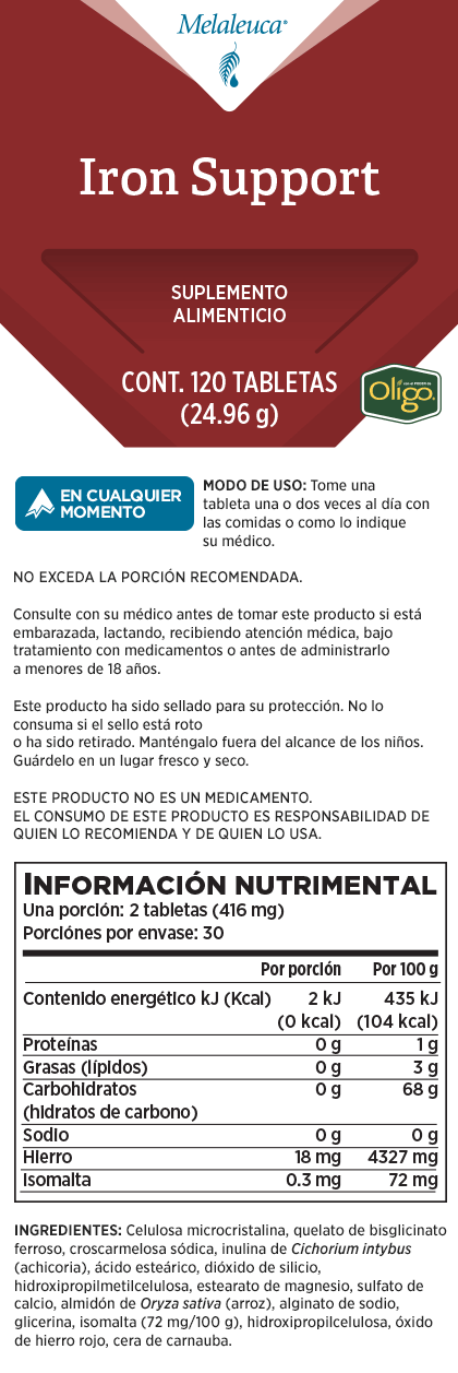 Suplemento de hierro Vitality