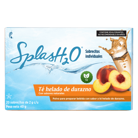 SplasH2O® en porciones individuales: té helado de durazno
