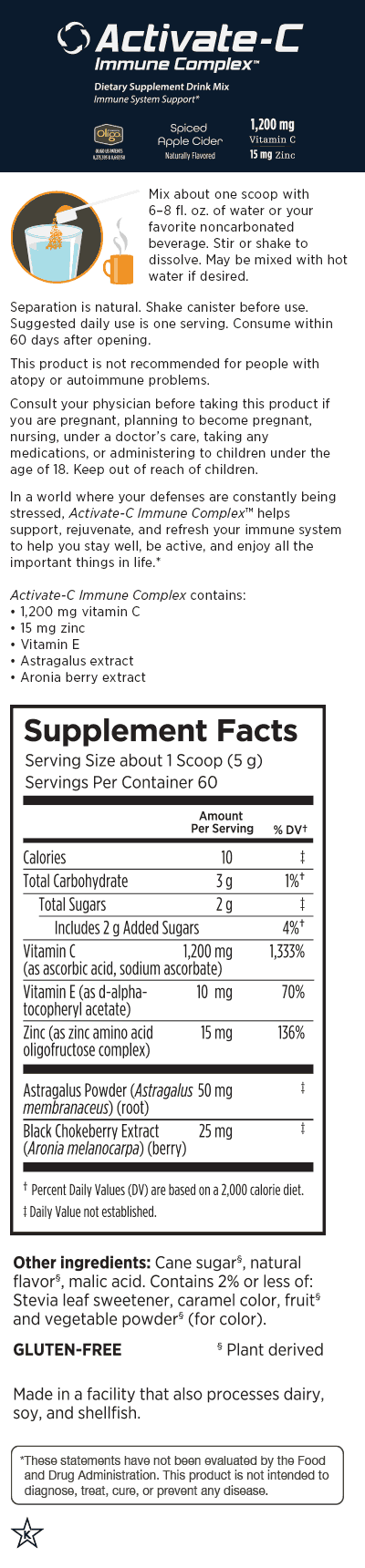 Holiday Activate-C Immune Complex – Spiced Apple Cider