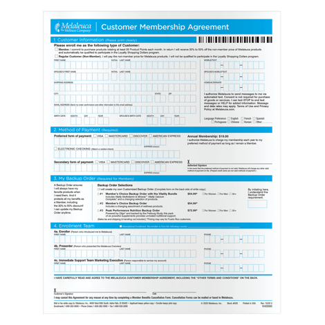 Customer Membership Example Customer Membership Agreement (English)