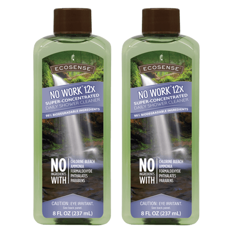 No Work® 12x Daily Shower Cleaner 2–Pack  (Mixing Spray Bottle not included)