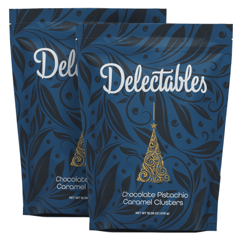 Holiday Delectables® Dark Chocolate Pistachio Caramel Clusters—2-Pack