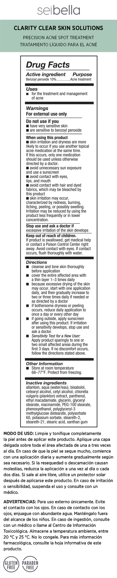 Sei Bella® Clarity Clear Skin Solutions Precision Acne Spot Treatment