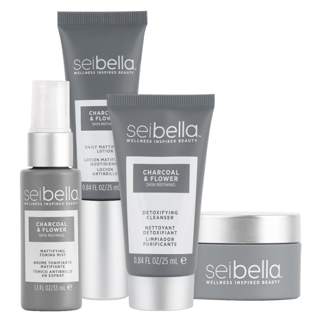Charcoal and Flower Travel Size Skin Care Collection