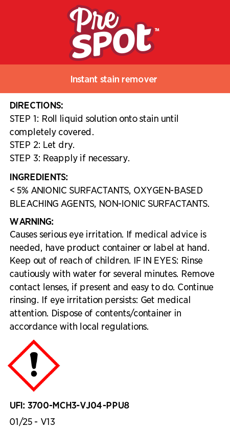 PreSpot™ Instant Stain Remover