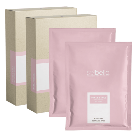 Sei Bella Honey & Rose Hydrating Mask Twin Pack 