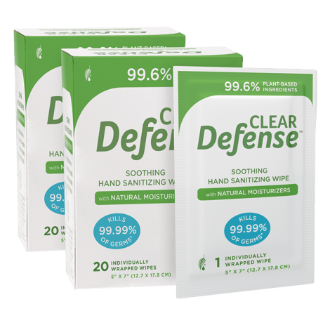 Clear Defense® Hand Sanitizing Wipes Pantry 2–Pack