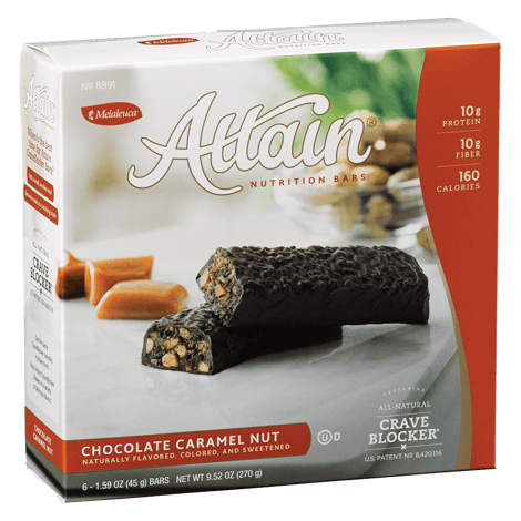 Attain® with CraveBlocker® Bars: Chocolate Caramel Nut
