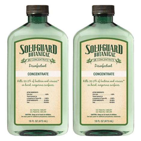 Sol-U-Guard Botanical® 2x Disinfectant 2-Pack (Mixing Spray Bottle not included)